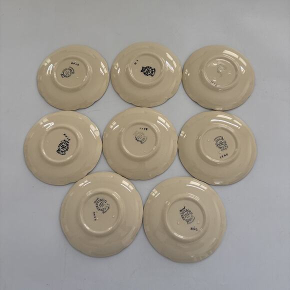 Vintage Franciscan Earthenware Desert Rose Saucers Hand Painted USA Made SET 8 - Picture 3 of 9